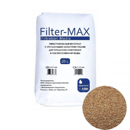 Загрузка обезжелезивания Filter-MAX  (0,7-1,5 мм) 25л (Аналог сорбента АС)
